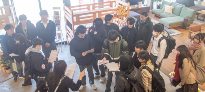長尾高校生が枚方家具団地でフィールドワーク